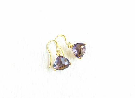 Purple Earrings, Purple Stone Earrings, Lilac Earrings