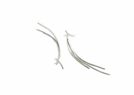 Chain Earrings, Silver Earrings, Jacket Earrings