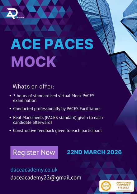 ACE PACES MOCK EXAM ONLY - 22ND MARCH 2026