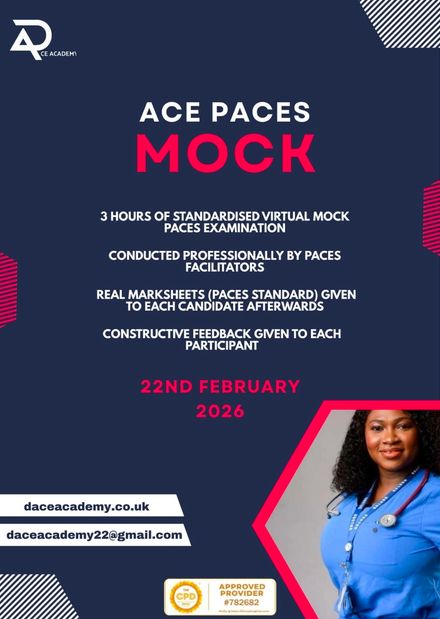 ACE PACES MOCK EXAM ONLY - 22ND FEBRUARY 2026