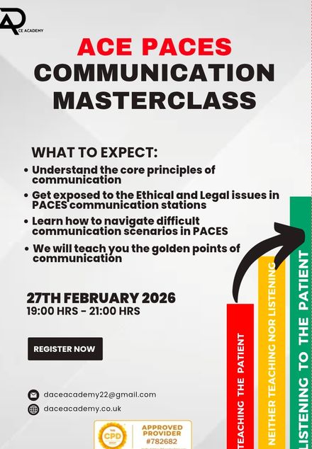 ACE PACES COMMUNICATION MASTERCLASS - 27TH FEBRUARY 2026