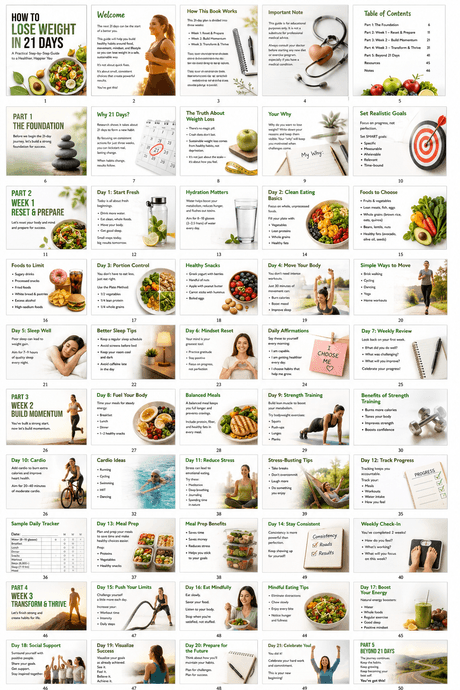 How to Lose Weight in 21 Days — Illustrated Digital Guide