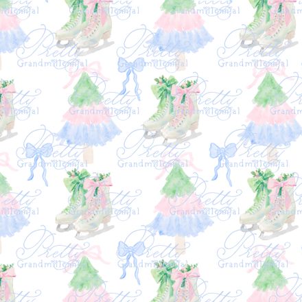 Preppy Christmas Trees &amp; Ice Skates