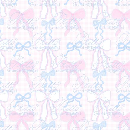 Preppy Coquette Bows on Pink Gingham