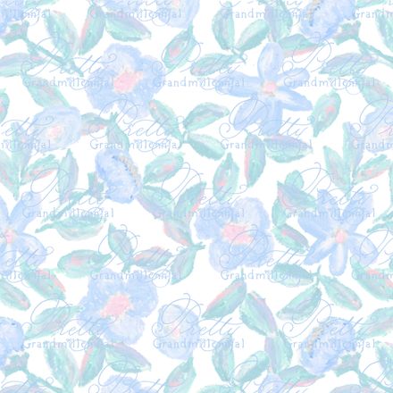Preppy Blush Pink and Pale Blue Flowers