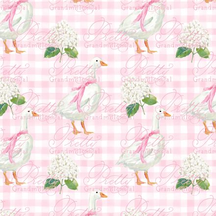 Geese with Pink Bows