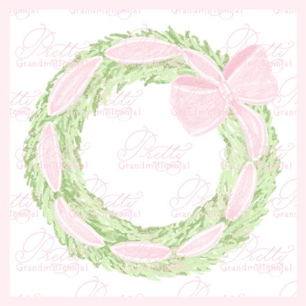 Preppy Pink Bow Ribbon Wreath