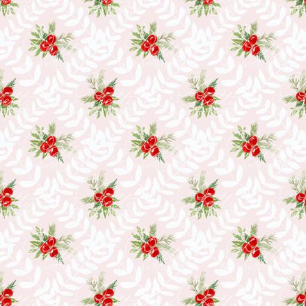 Preppy Christmas Berries Holly Trellis