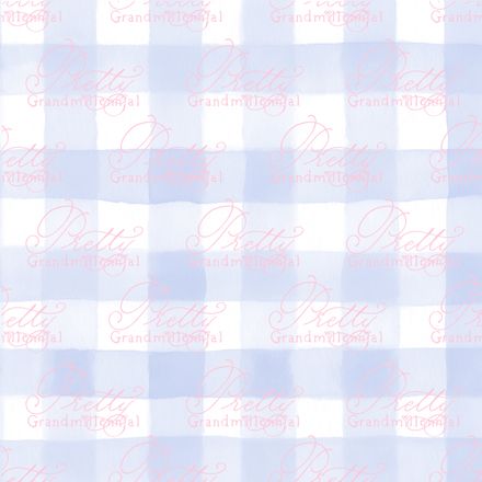 Watercolor Blue Gingham Check