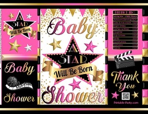 printable-potato-chip-bags-baby-shower-hollywood-PINK-gold-black