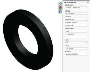 ARANDELA PLANA (PARAMÉTRICO)