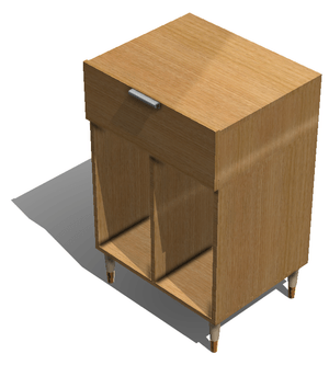 Modelo editable 3D Buró