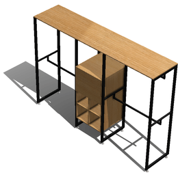 Modelo editable 3D Closet estilo Industrial