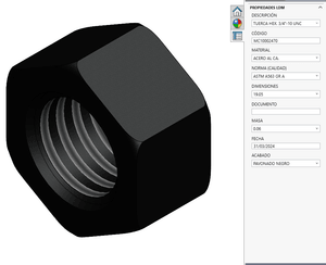 TUERCA HEX. (PARAMÉTRICO)
