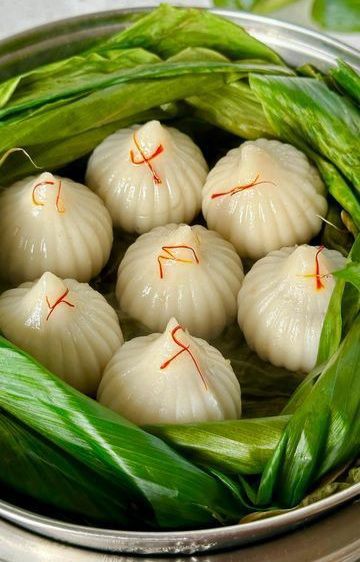 Sunita&#x27;s Kitchen - Steamed Sweet Dumplings (Modaks)  