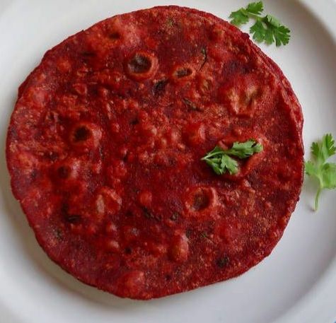 Sunita&#x27;s Kitchen - Beetroot and Sweet Potatoes Soft Flat Bread (Parathas)