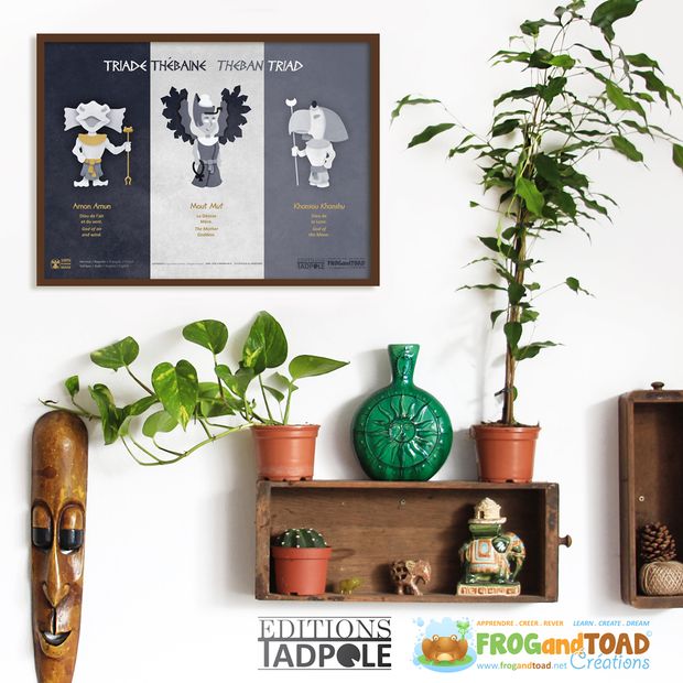 DIGITAL PDF - Triade Thébaine / Theban Triad - Dieux Gods - FROGandTOAD Créations