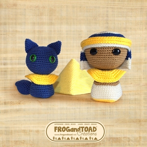 CHIBI Bastet - Egypte Pharaonne Pyramide / Egypt Pharaoh Pyramid - Amigurumi Crochet