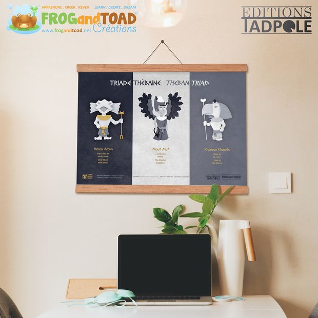DIGITAL PDF - Triade Thébaine / Theban Triad - Dieux Gods - FROGandTOAD Créations