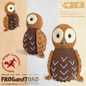 TAWNY la Chouette ( Hibou ) / the Owl - Amigurumi Crochet - FROGandTOAD Créations