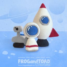 CHIBI - Voyage Spatial / Space Travel - Amigurumi Crochet - Astronaute Astronaute Fusée Rocket Rover