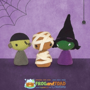 Halloween Trio - Momie Sorcière Frankenstein / Mummy Witch Frankenstein - FROGandTOAD Créations