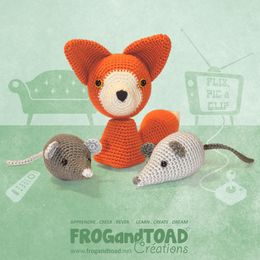 Fox and Mice / Renard et Souris - Amigurumi Crochet Pattern - FROGandTOAD Créations