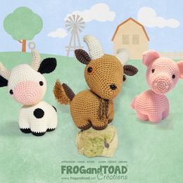 Animaux de la Ferme / Farmyard Animals - Amigurumi Crochet - FROGandTOAD Créations