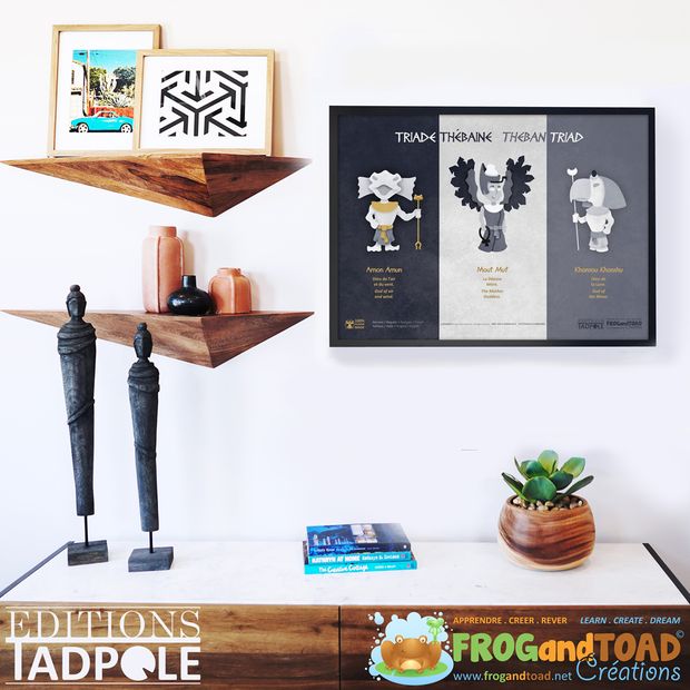 DIGITAL PDF - Triade Thébaine / Theban Triad - Dieux Gods - FROGandTOAD Créations
