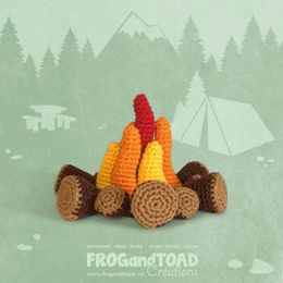 CAMPING - Feu de camp / Campfire - Amigurumi Crochet - FROGandTOAD Créations