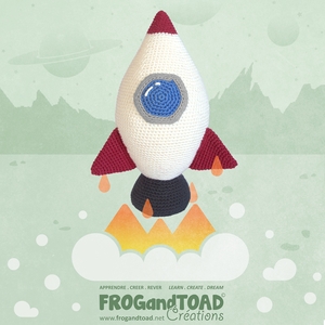 CHIBI Fusée / Rocket - Amigurumi Crochet - Astronef Spaceship UFO OVNI - FROGandTOAD Créations