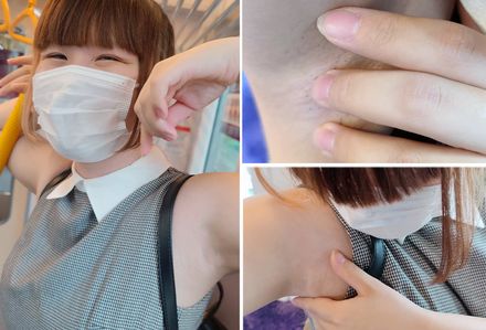 ゆるふわ女子に笑顔でジョリ腋広げさせてみた I let the gentle girl smile and spread her armpits