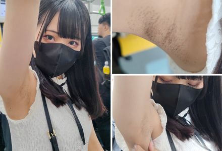 清楚系黒髪お嬢様の濃密ジョリ腋を超接写 Super close-up of a innocent girl&#x27;s thick armpit hair