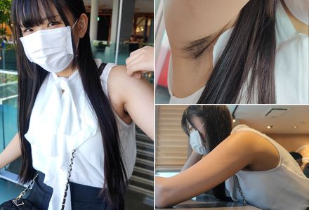 黒髪ロング美女のギャップあり過ぎ濃密腋毛を追跡接写