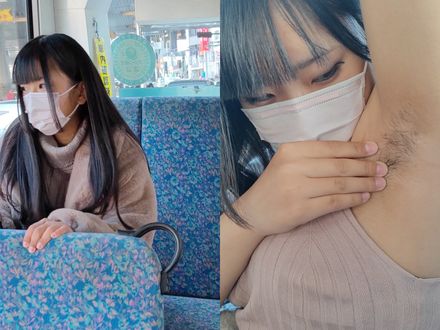 ぴえん系女子だって冬は伸び放題…厚着の下に隠された未処理の腋毛を超接写 Even lolita emo girls can grow as much armpit hair in winter