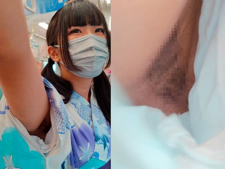 夏の終りの浴衣美少女、下から覗くか？横から覗くか？ Beautiful girls in yukata at the end of summer!