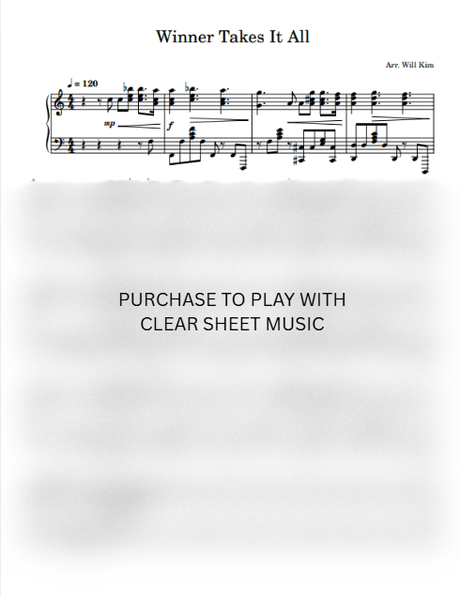 Winner Takes It All Sheet Music