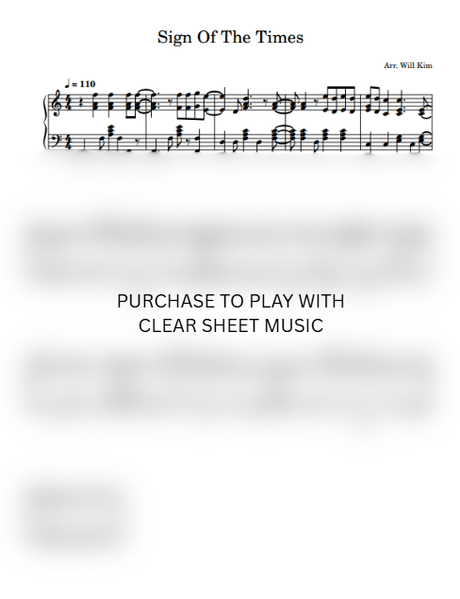 Sign Of The Times Sheet Music