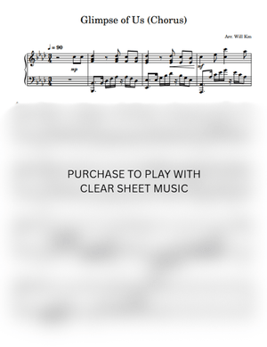 Glimpse Of Us (Chorus) Sheet Music