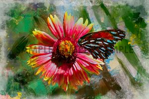 The Simple Colors of Beauty (Digitally Painted Photograph)