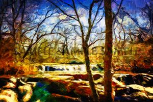 The Woods (Digitally Painted Photograph)