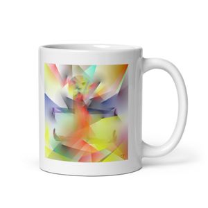011 - CUBEFACE WHITE GLOSSY MUG 11 0Z