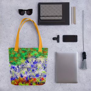 71 MIXED ALL OVER PRINT TOTE BAG 15 X 15
