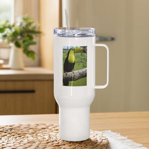 TOUCAN BIRD TRAVEL MUG WITH HANDLE 40 OZ