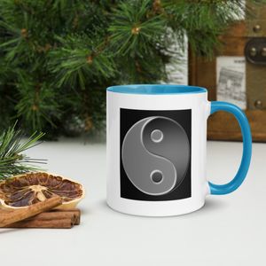  001 YING YANG CERAMIC MUG WITH INSIDE COLOR 11 OZ