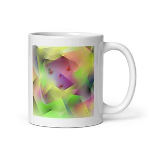 007 - CUBEFACE WHITE GLOSSY MUG 11 0Z