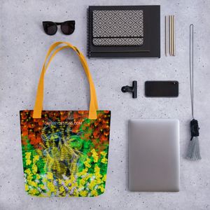 28 GASEOUS ALL OVER PRINT TOTE BAG 15 X 15