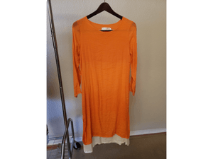 Dayou Salmon-Colored 3-Season Dress with Sewn-In Skirt Lining