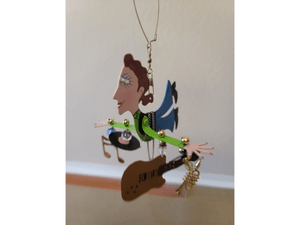 LN Handmade Metal Musician Mobile Christmas Tree Ornament - 	Silvestri Karen Ross