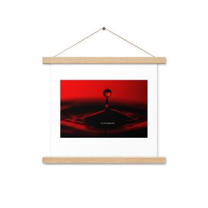 DROP OF WATER ENHANCED MATTE PAPER POSTER WITH HANGER MULTIPLE SIZES